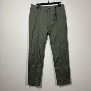 Club Monaco Womens 31 Utility Pants Olive Green Cotton Blend Straight Leg